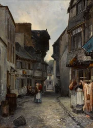 Eine Straße in Landerneau